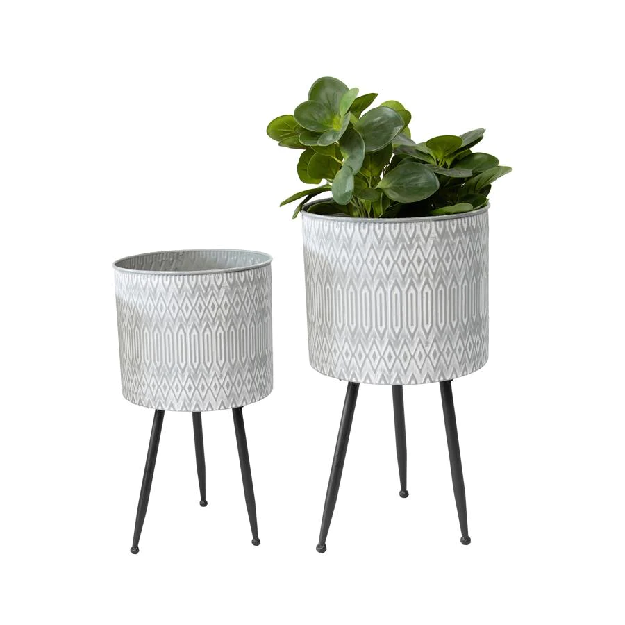 Set 2 Nested Geo Tri-leg Planters - Snug Abode